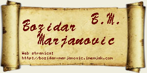 Božidar Marjanović vizit kartica